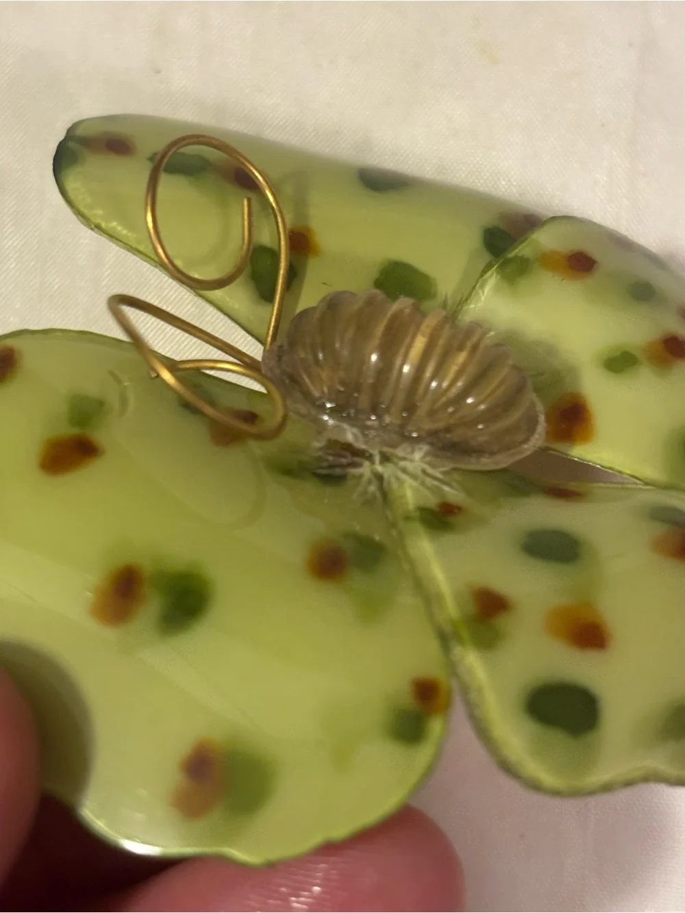 Vg Fabrice Paris Resin Butterfly Brooch